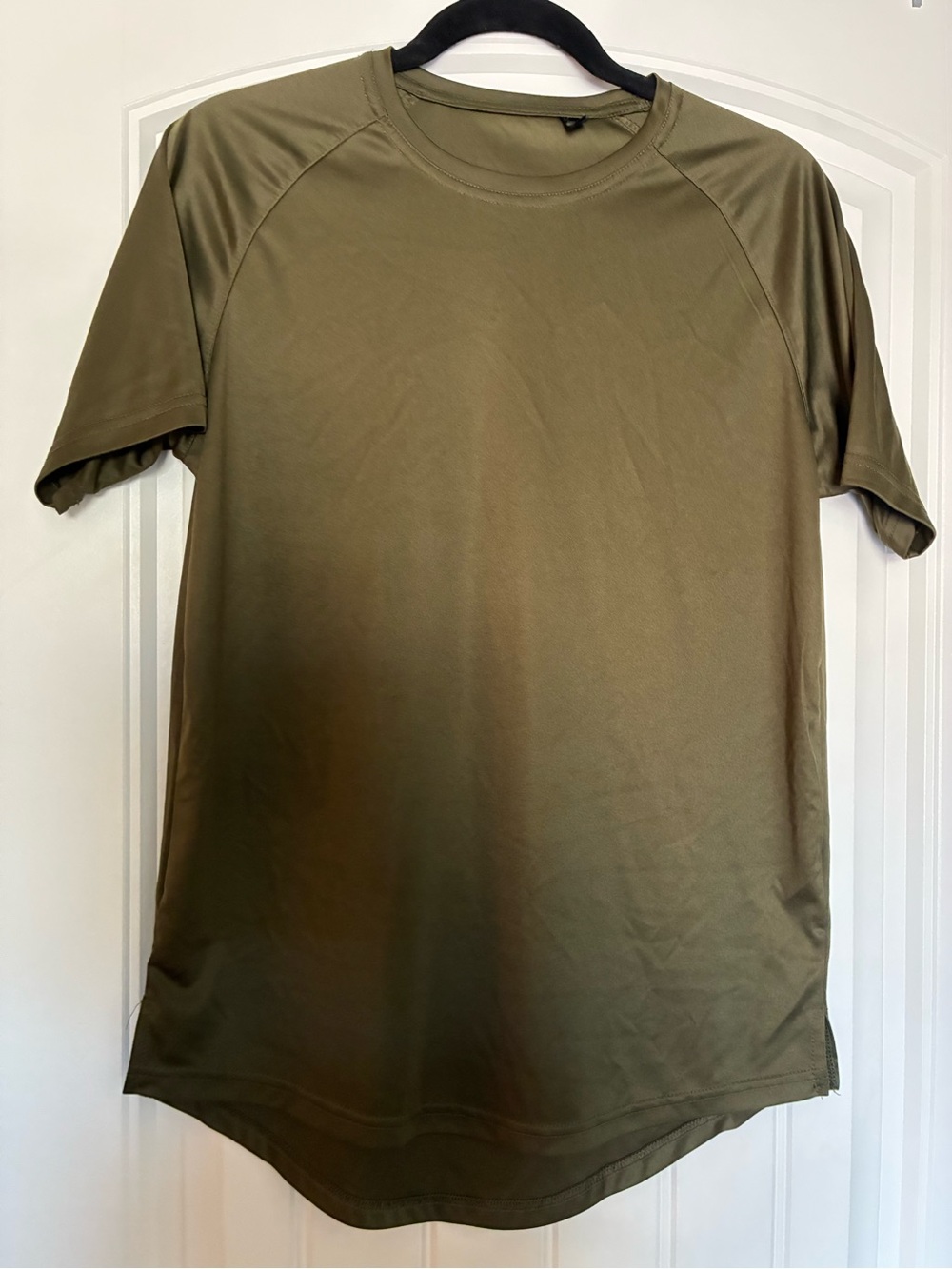 Men's Olive Green Performance Crewneck Shirt
